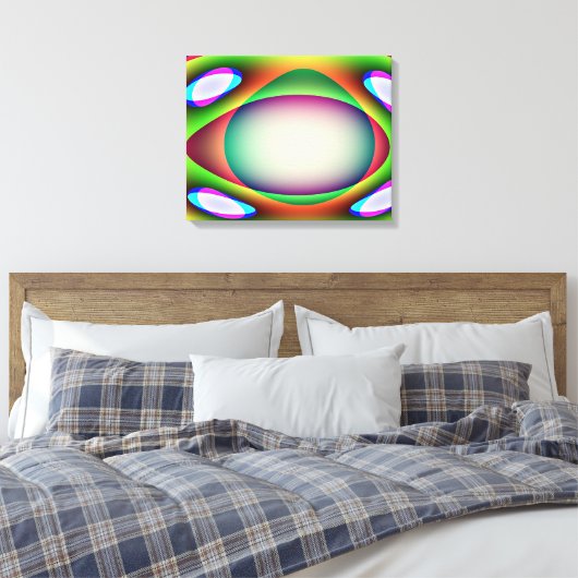 Alien Spaceship Canvas Print Leinwanddruck (Insitu (Schlafzimmer))