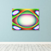 Alien Spaceship Canvas Print Leinwanddruck (Insitu (Holzboden))