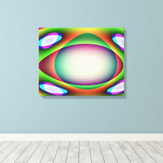 Alien Spaceship Canvas Print Leinwanddruck (Insitu (Holzboden))