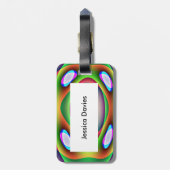 Alien Spaceship Custom Luggage Tag Gepäckanhänger (Rückseite vertikal)