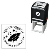 Alien Spaceship Extraterrestriale Bibliotheksname Permastempel (Beispiel)