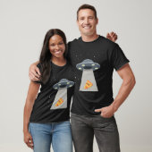 Alien Spaceship - Funny Pizza Abduction - UFO-Gesc T-Shirt (Unisex)