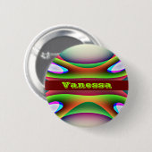 Alien Spaceship Individuelle Name Button (Vorne & Hinten)
