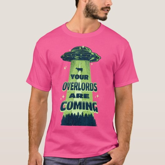 Alien Spaceship Invaders T-Shirt (Vorderseite)