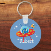Alien Spaceship Keychain Schlüsselanhänger (Rückseite)