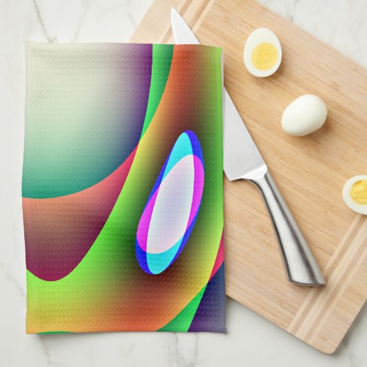 Alien Spaceship Küchentuch (Viertel Falte)