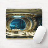 Alien Spaceship Mouse Pad Mousepad (Mit Mouse)