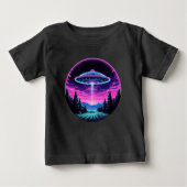 Alien Spaceship Retro Futuristic Baby T-shirt (Vorderseite)