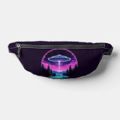 Alien Spaceship Retro Futuristic Bauchtasche (Ablage )