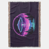 Alien Spaceship Retro Futuristic Decke (Vorderseite Vertikal)