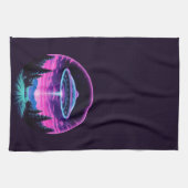 Alien Spaceship Retro Futuristic Geschirrtuch (Horizontal)