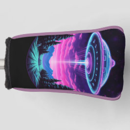 Alien Spaceship Retro Futuristic Golf Headcover