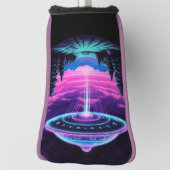 Alien Spaceship Retro Futuristic Golf Headcover (Rotieren 90)