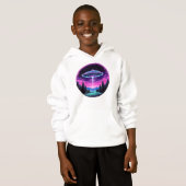 Alien Spaceship Retro Futuristic Hoodie (Vorne ganz)