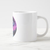 Alien Spaceship Retro Futuristic Jumbo-Tasse (Rechts)