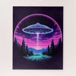 Alien Spaceship Retro Futuristic Puzzle