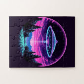 Alien Spaceship Retro Futuristic Puzzle (Horizontal)