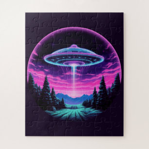 Alien Spaceship Retro Futuristic Puzzle