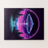 Alien Spaceship Retro Futuristic Puzzle (Horizontal)