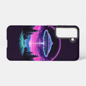 Alien Spaceship Retro Futuristic Samsung Galaxy Hülle (Rückseite (Horizontal))