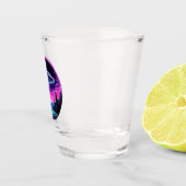 Alien Spaceship Retro Futuristic Schnapsglas (Rechts)