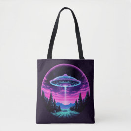 Alien Spaceship Retro Futuristic Tasche