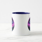 Alien Spaceship Retro Futuristic Tasse (Zentrum)