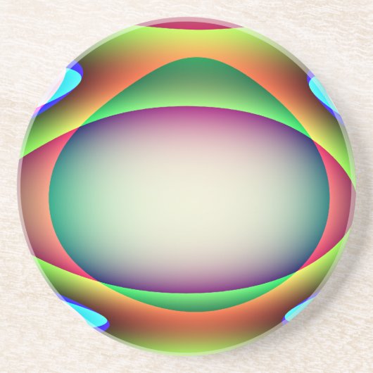 Alien Spaceship-Untersetzer Sandstein Untersetzer (Vorne)