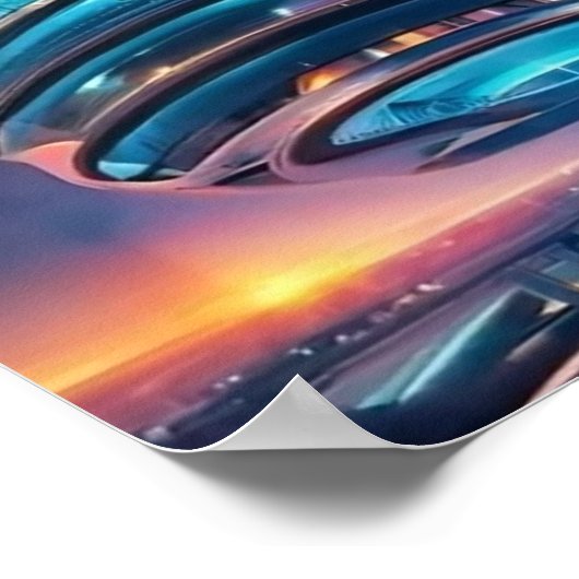 Alien Spaceship Wall Art & Deco Poster (Ecke)