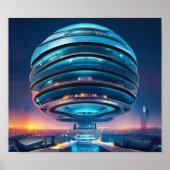 Alien Spaceship Wall Art & Deco Poster (Vorne)