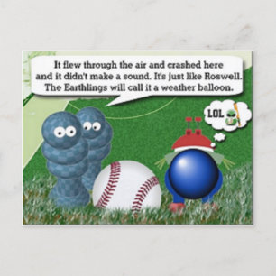 Alien Spaß Postkarte