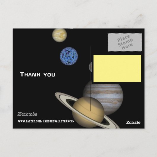 Alien Spaß Postkarte (Rückseite)