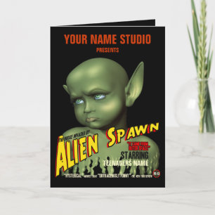 Alien Spawn B-Movie Poster Geburtstagkarte Karte