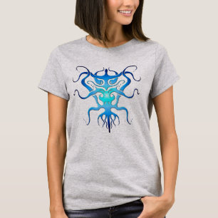 Alien Species Tribal Tattoo Design - blau T-Shirt