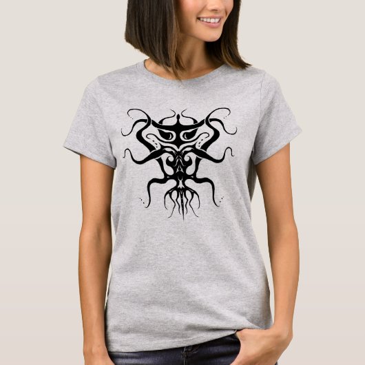 Alien Species Tribal Tattoo Design - schwarz T-Shirt (Vorderseite)