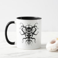 Alien Species Tribal Tattoo Design - schwarz