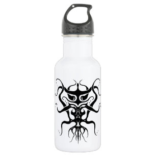 Alien-Spezies-Tribal-Tätowierungsdesign - schwarz Edelstahlflasche