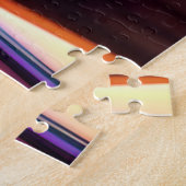 Alien Sphinx Katze sitzt auf dem Kapitänsstuhl Puzzle (Seite)