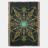 Alien Spider Web Mandala | Spinnengeschenke Decke (Vorderseite Vertikal)