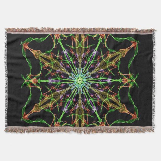 Alien Spider Web Mandala | Spinnengeschenke Decke (Vorderseite)