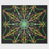 Alien Spider Web Mandala | Spinnengeschenke Geschenkpapier (Flach)