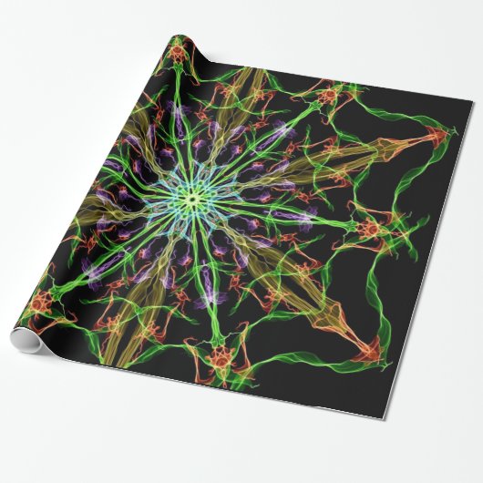Alien Spider Web Mandala | Spinnengeschenke Geschenkpapier (Ungerollt)