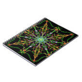 Alien Spider Web Mandala | Spinnengeschenke Notizblock (Linke Seite)