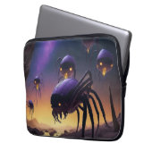 Alien Spiders Landschaft auf einer trostlosen Land Laptopschutzhülle (Vorderseite Links)