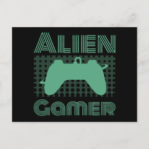 Alien-Spieler Postkarte