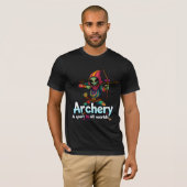 Alien spielt Archery Style Graffiti Sport Street T-Shirt (Vorne ganz)