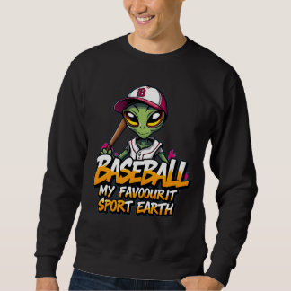 Alien spielt Graffiti-Sportstraße im Baseball-Stil Sweatshirt