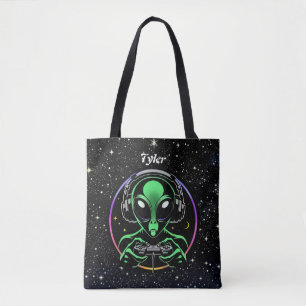 Alien spielt Videospiele Stellar Game Smasher Tasche