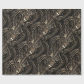 Alien Spine Serpents Wrapping Paper Geschenkpapier (Flach)