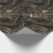 Alien Spine Serpents Wrapping Paper Geschenkpapier (Ecke)
